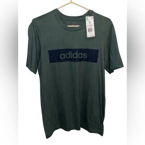 Adidas Green Short Sleeve Tee Classic Crew Neck